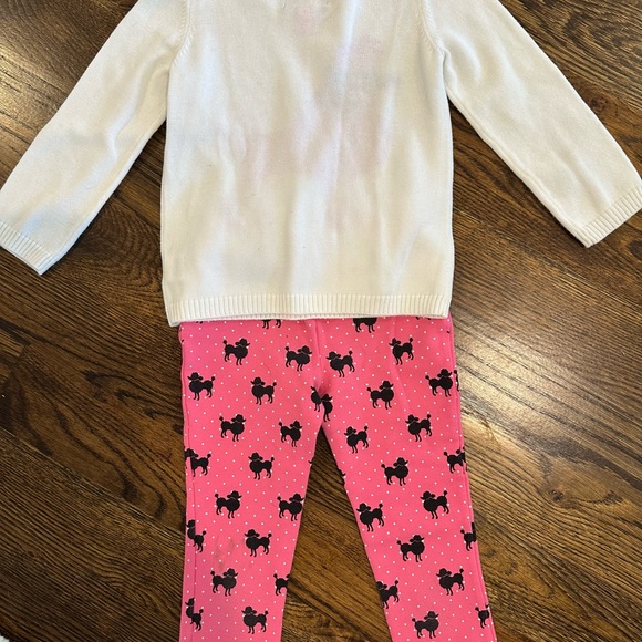 Poodle Sweater and Legging Set Size 3T - Picture 6 of 7